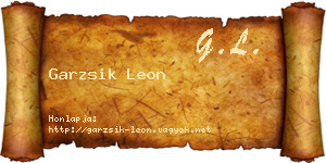 Garzsik Leon névjegykártya